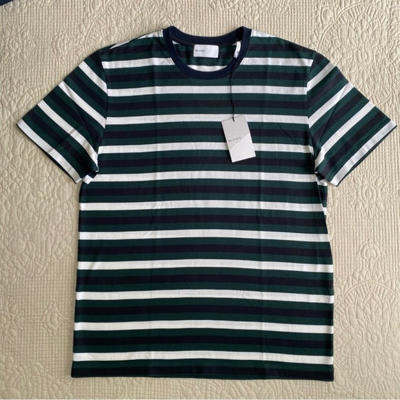 BLDWN Other - BLDWN Crew Neck Short Sleeve Green Black and White T-shirt Size Medium